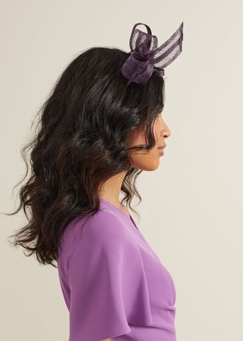 Phase Eight Twist Bow Hats Purple Australia | XE8345072